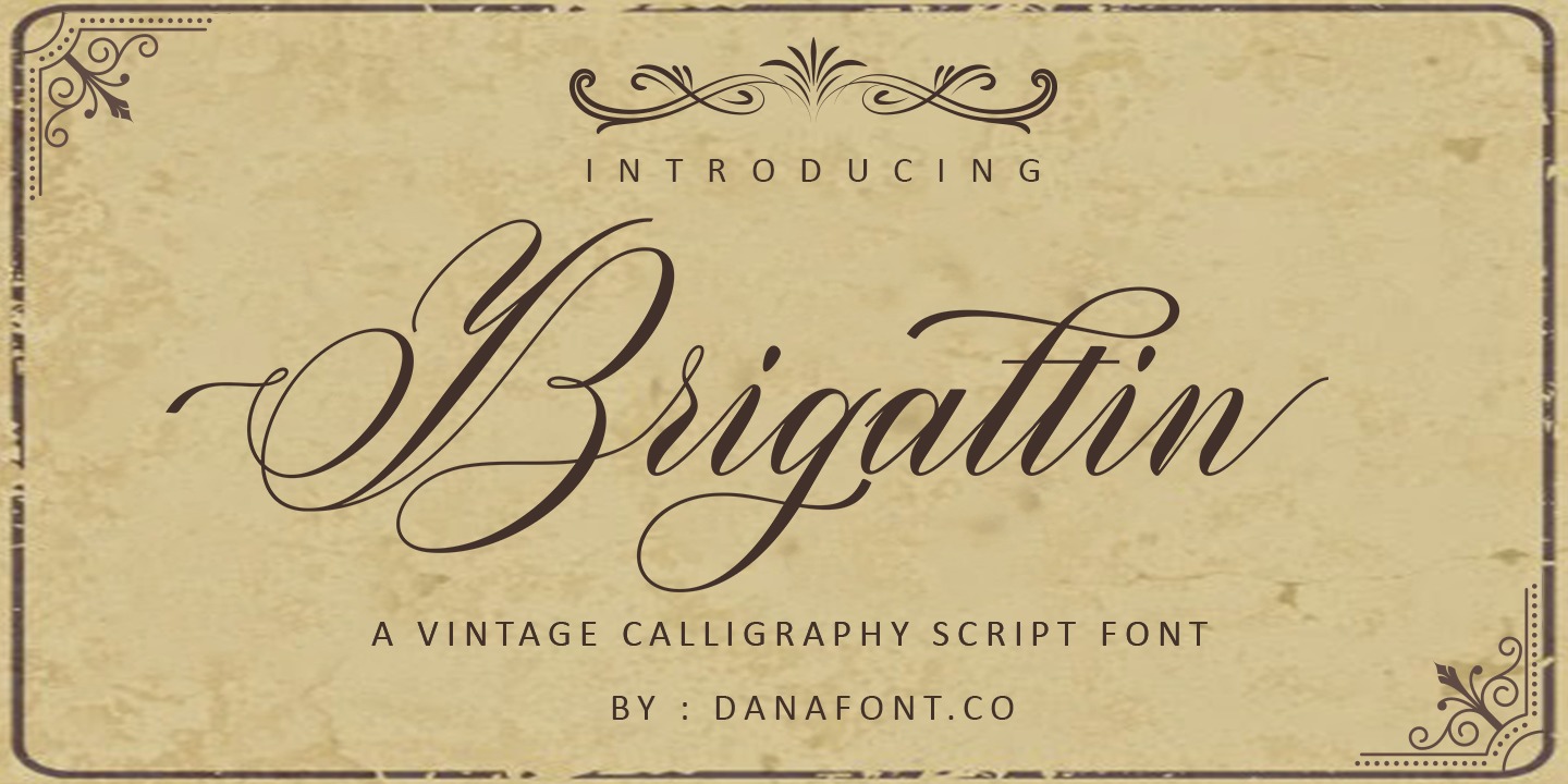 Пример шрифта Brigattin